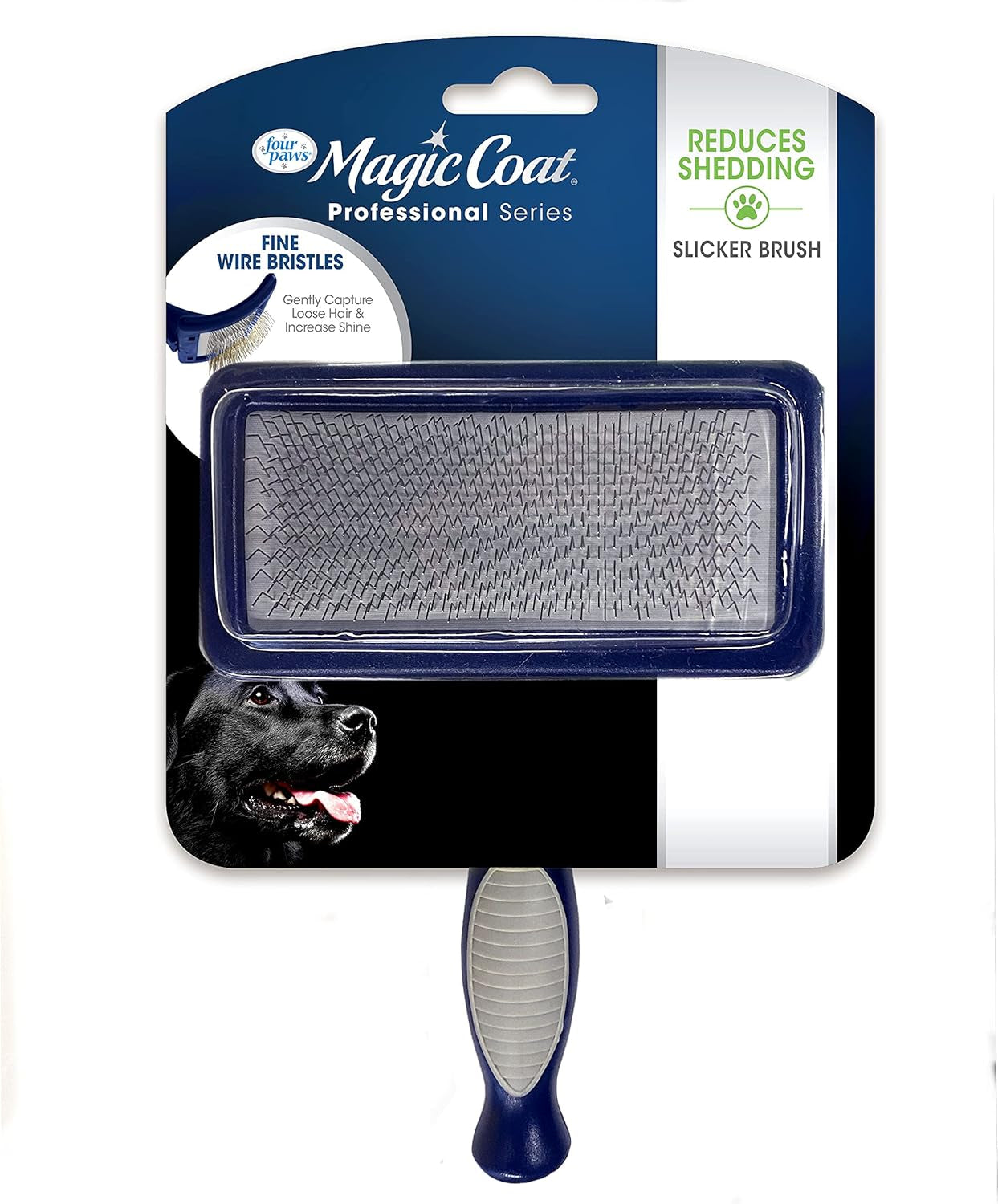 Magic Coat Professional Series Grooming Brush for Dogs & Cats, Reduces Shedding, Stimulates Coat'S Natural Oils, Ergonomic Design, Ideal for Medium, Long, Curly, and Wiry Coats