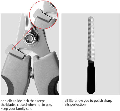 Tpotato Dog Nail Clippers,Dog Nail Trimmers for Large Breed Dog with Quick Sensor,Safari Professional Cat Nail Clipper with Safety Guard and Nail File.