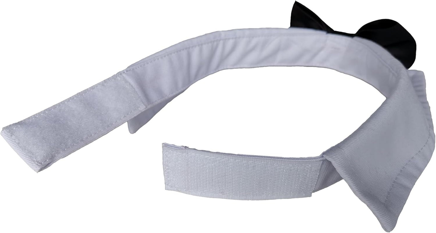 VEDEM Dog Necktie Pet Tuxedo Cotton Collar with Black Tie for Small Medium and Large Dogs (S)